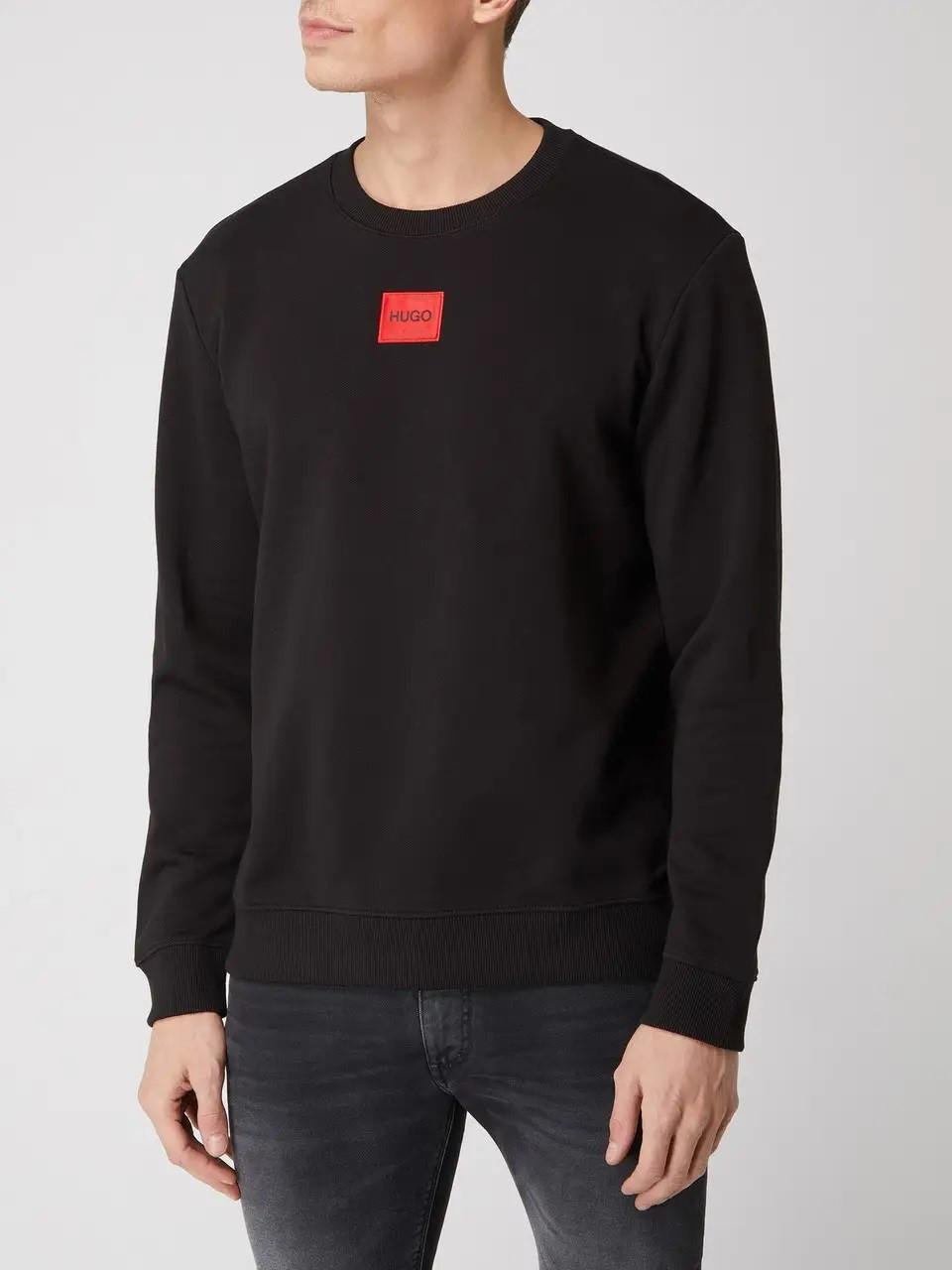 Світшот чоловічий Hugo Boss Cotton-terry regular-fit sweatshirt with logo label 75-2098BLK-RD M - фото 2