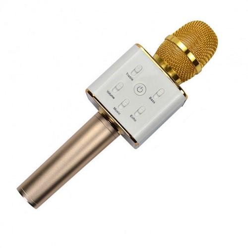 Микрофон для караоке Q7 Золотой (11496-2)
