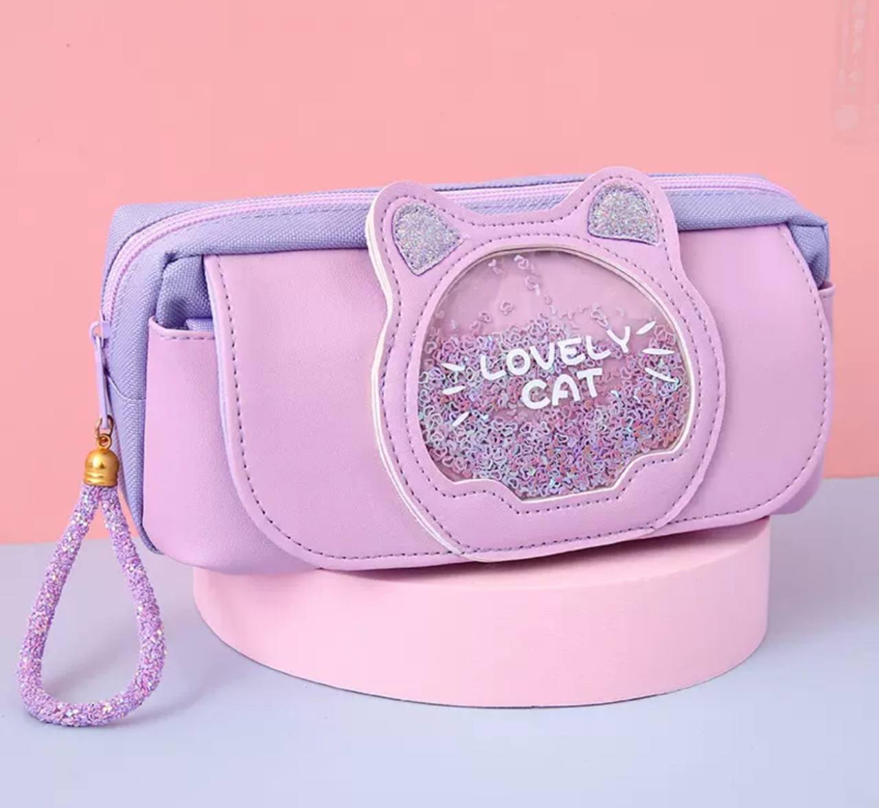 Пенал з блискітками Lovely Cat Фіолетовий (2510334196)