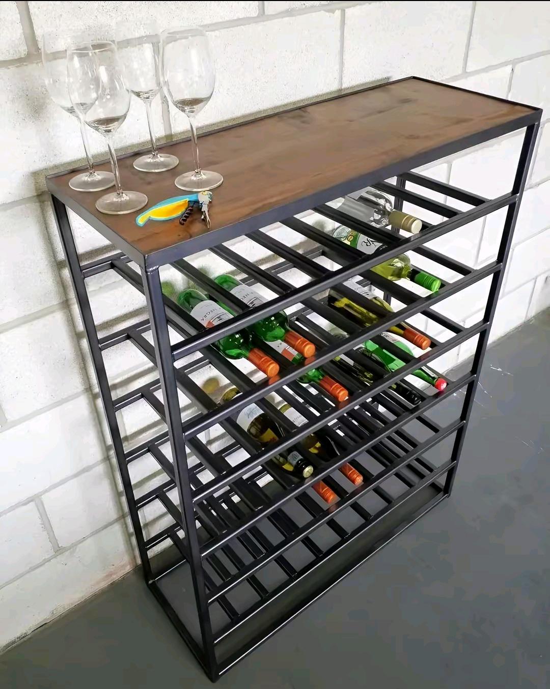 Cтеллаж винный EcoLoft IN-2386 в стиле лофт (25250475)