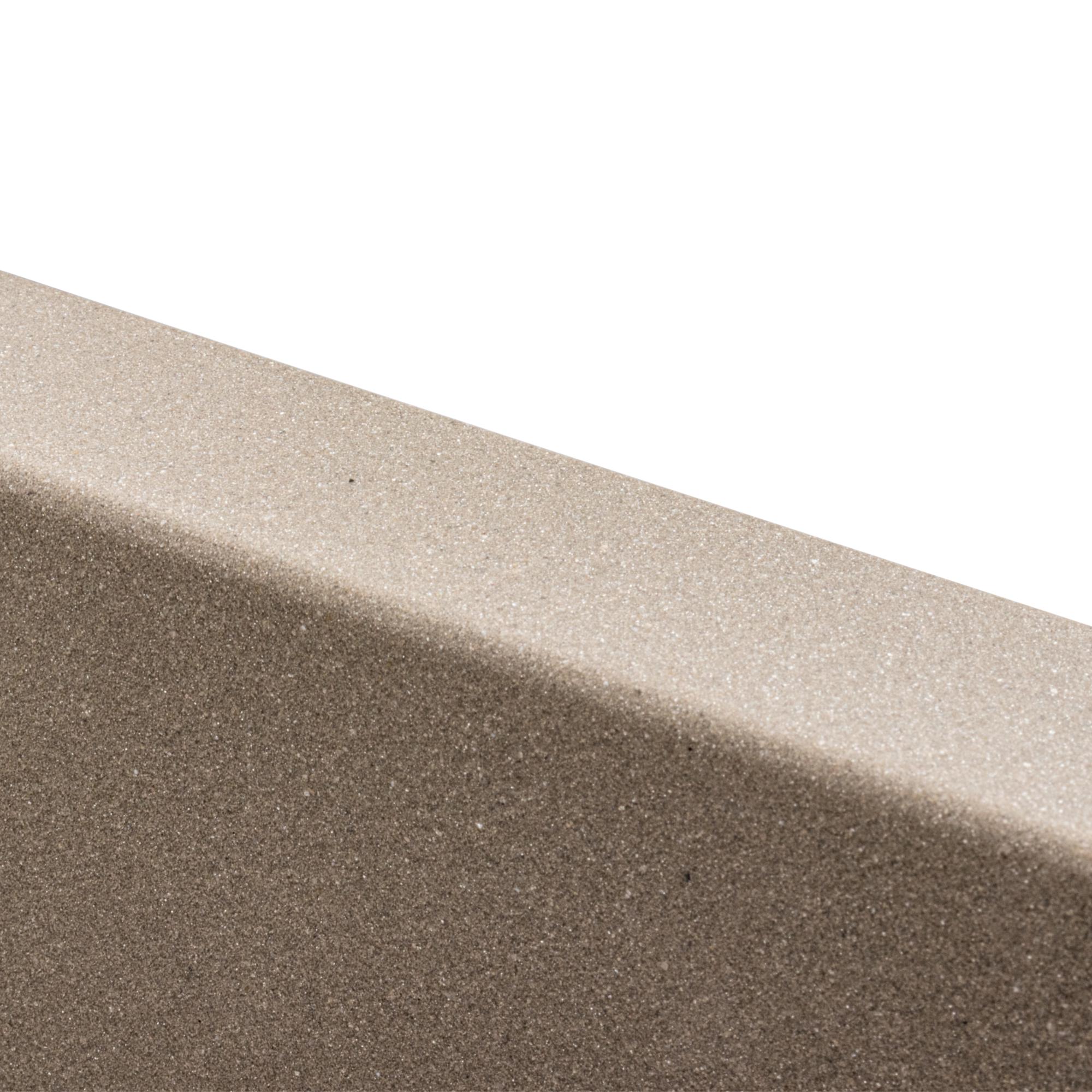 Мийка кухонна Platinum PLS-A39658 гранітна прямокутна 780x450 мм Бежевий (25961118) - фото 6