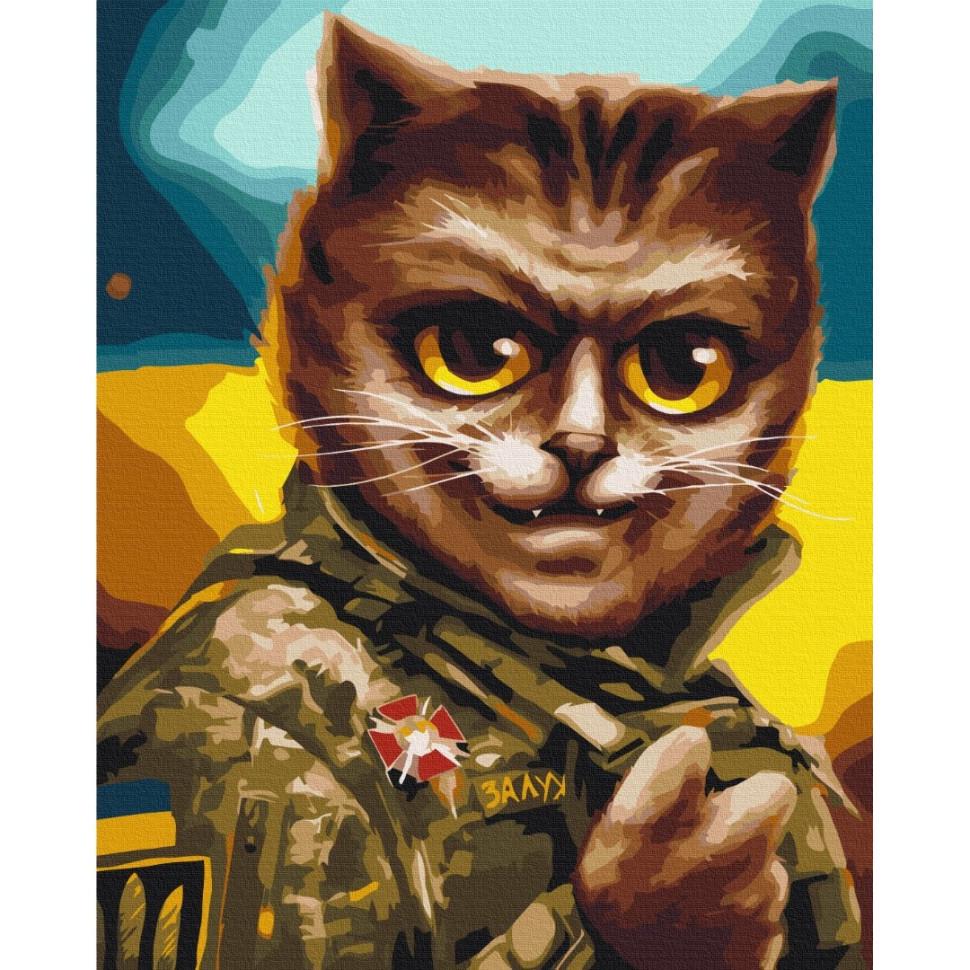 Картина за номерами Brushme Котик Головнокомандувач Маріанна Пащук BS53427 40x50 см (RLT31467) Картина за номерами Brushme Котик Головнокомандувач Маріанна Пащук BS53427 40x50 см (RLT31467)