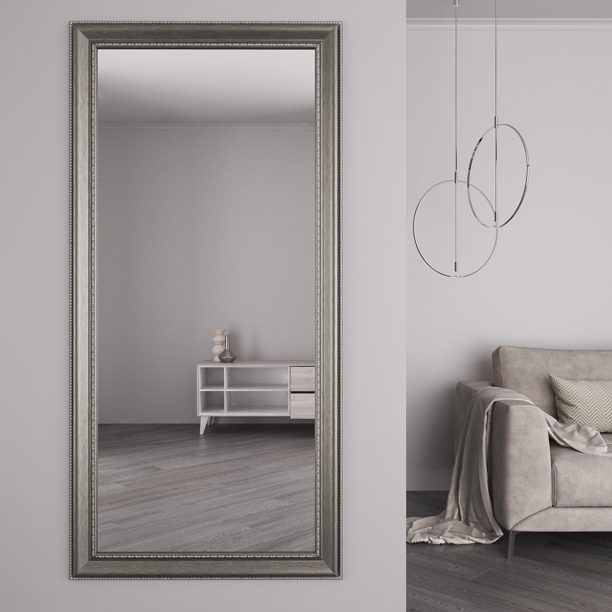 Зеркало в полный рост Black Mirror на стену 176х86 см Серебро (8731-26)