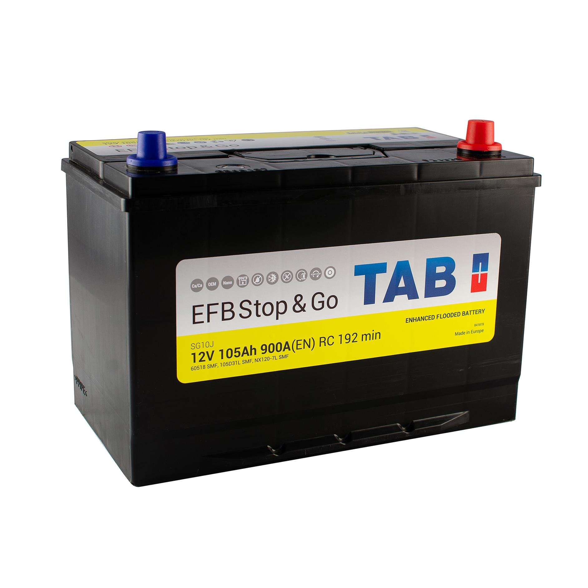 Аккумулятор Tab Polar S EFB JIS Euro 0 105 Ah/12 V