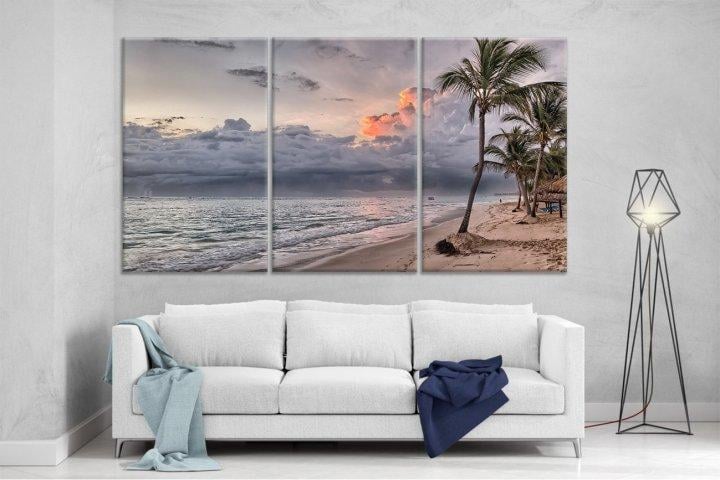 Картина модульная на холсте DK Закат на пляже 159x99 см (XL11)