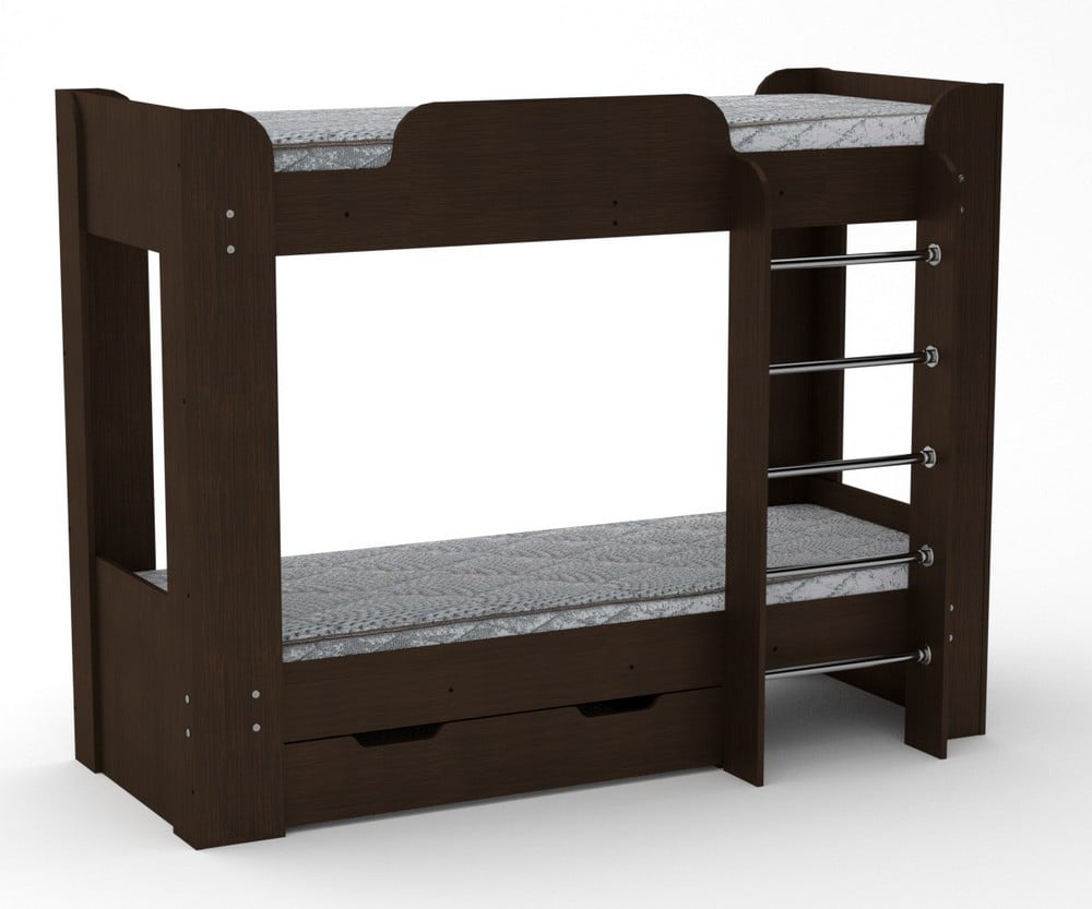 Кровать двухъярусная Компанит Твикс-2 с ящиком Венге (11857) - фото 1 Кровать двухъярусная Компанит Твикс-2 с ящиком Венге (11857) - фото 1
