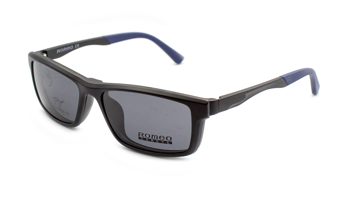 Оправа чоловіча пластикова Romeo 25432A-C1 з трьома змінними насадками та футляром (09519-2)