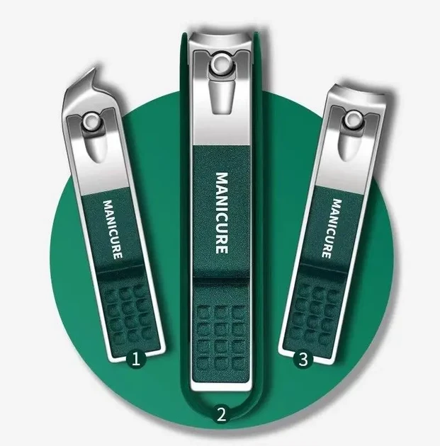 Набір манікюрний для догляду за нігтями з нержавіючої сталі Зелений (2549772348) - фото 7