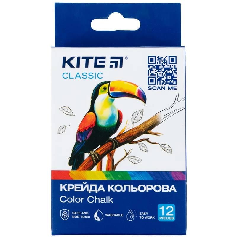 Крейда KITE Classic кольорова 12 шт. (4063276186218 K-075 67636)