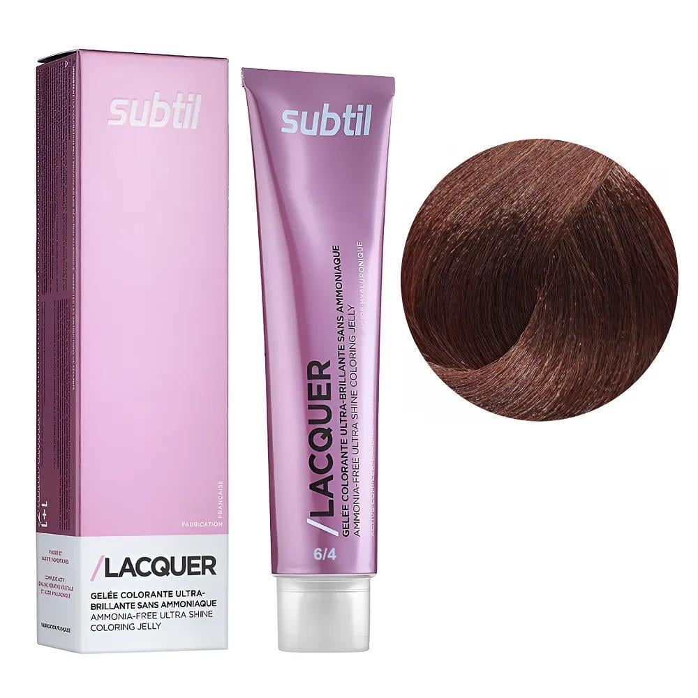 Краска гелевая безаммиачная для волос Subtil Lacquer 6.4 Темный медный блондин 60 мл