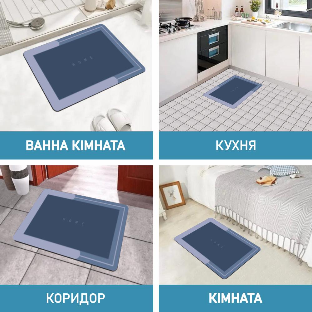 Коврик для ванной комнаты Aquarius Home 50х80 см Голубой (300101) - фото 7 Коврик для ванной комнаты Aquarius Home 50х80 см Голубой (300101) - фото 7