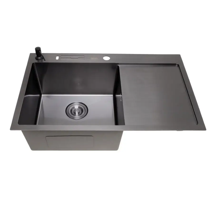 Мойка кухонная Nett NB-7848R нержавеющая сталь 780x480 мм Черный (NET-040620)