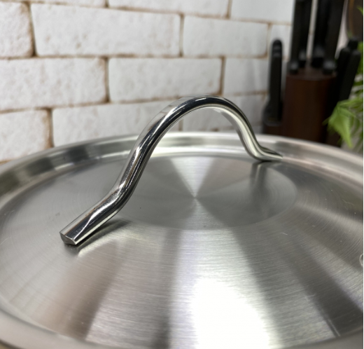 Каструля зі сталевою кришкою OMS з нержавіючої сталі для газу і індукціі 4,5 л (2072.4.5) - фото 6 Каструля зі сталевою кришкою OMS з нержавіючої сталі для газу і індукціі 4,5 л (2072.4.5) - фото 6