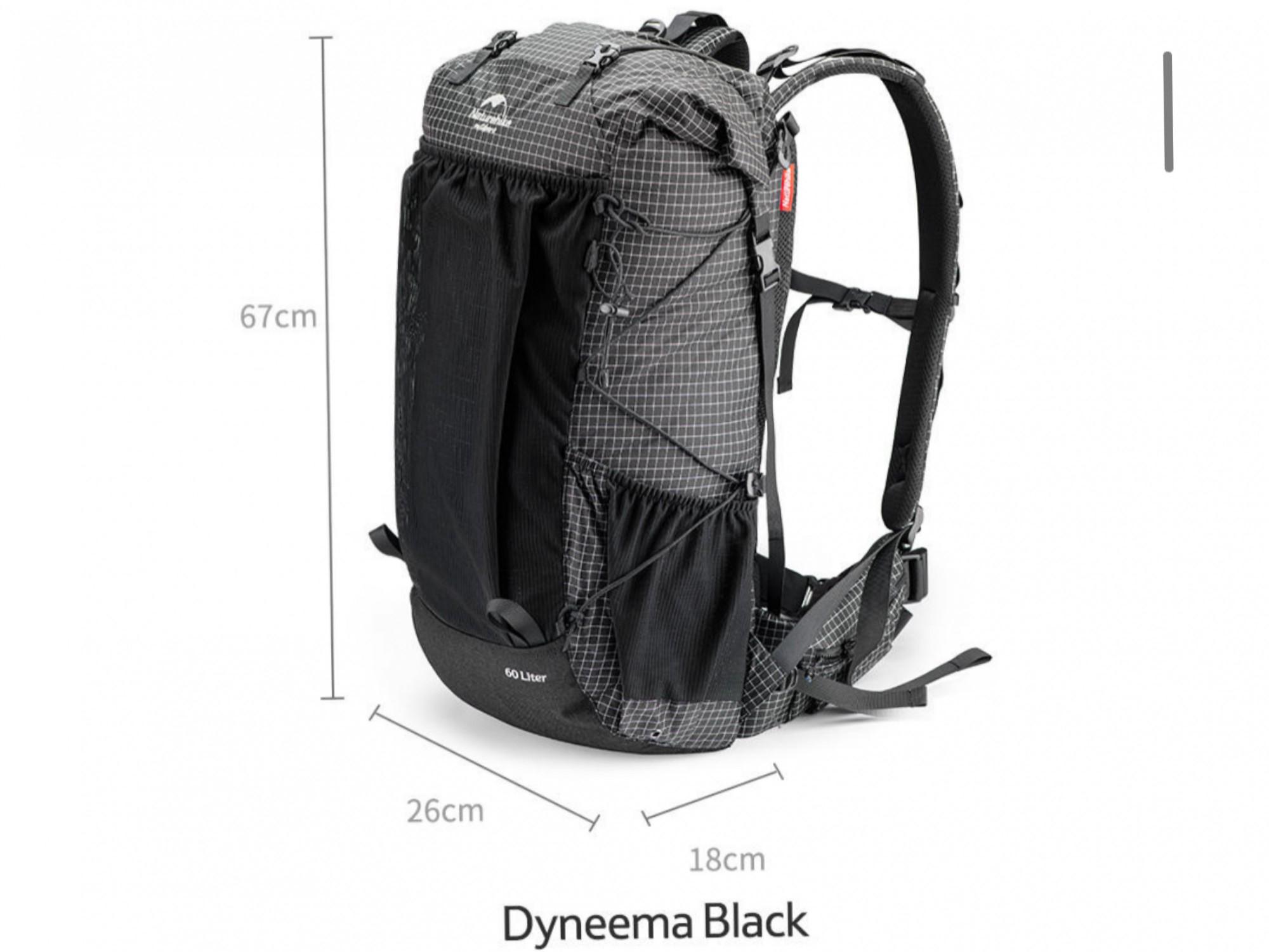 Туристический рюкзак Naturehike Rock 65 л Dyneema Black - фото 8