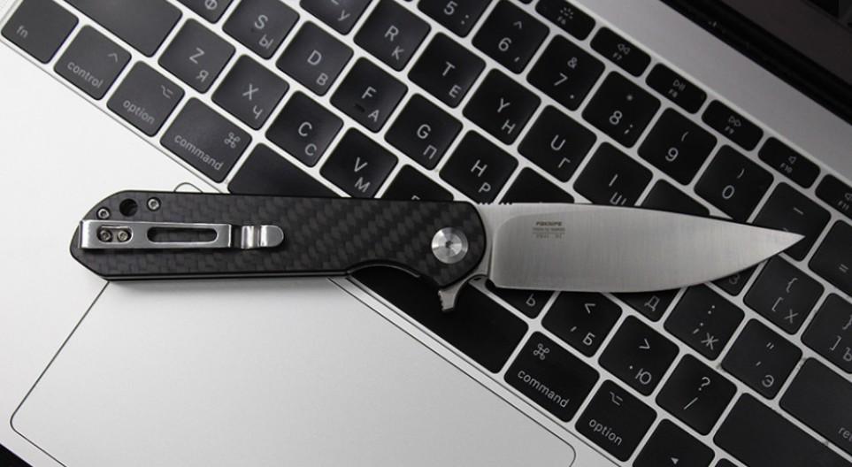 Нож складной Flipper Firebird карманный туристический 202 мм Black (FH41-CF) - фото 9