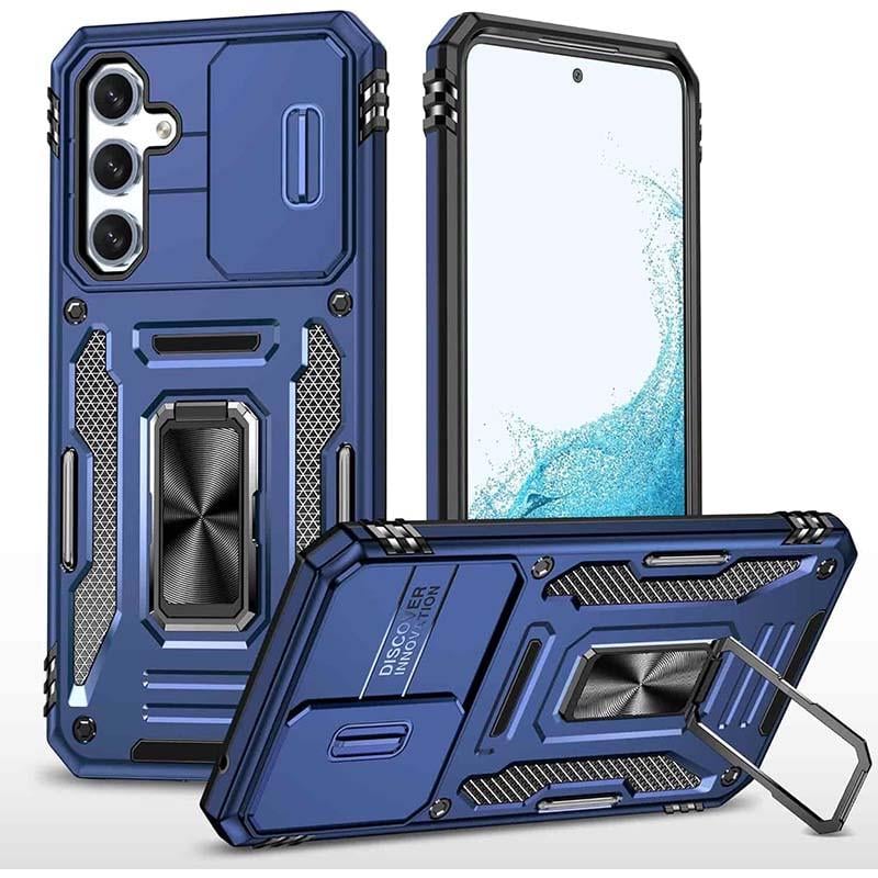 Ударопрочный чехол Camshield Army Ring для Samsung Galaxy A35 / A55 Синий/Navy