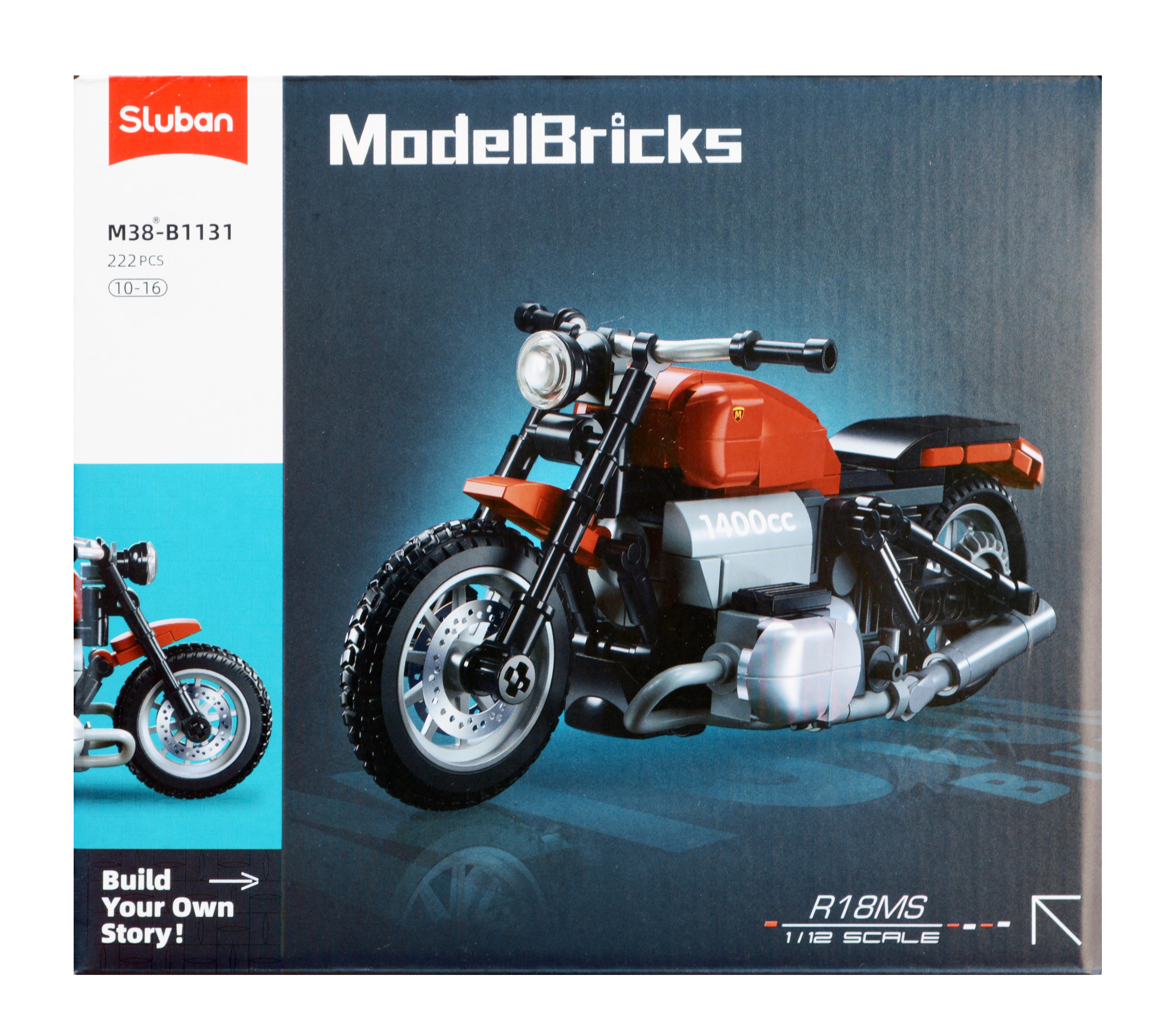 Конструктор Sluban M38-B1131 Мотоцикл R18MS 222 детали - фото 6