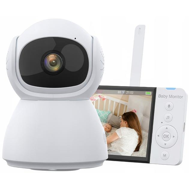 Видеоняня Baby Monitor Mini Nyana с 5 IPS дисплеем ночным видением двухсторонней связью и поворотной камерой