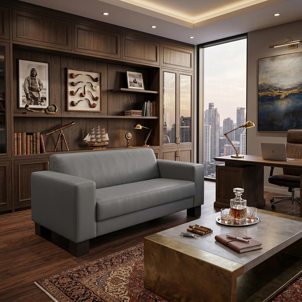 Диван Bruno экокожа Stone 160х83х77 см Grey (rich_sofa_00190)
