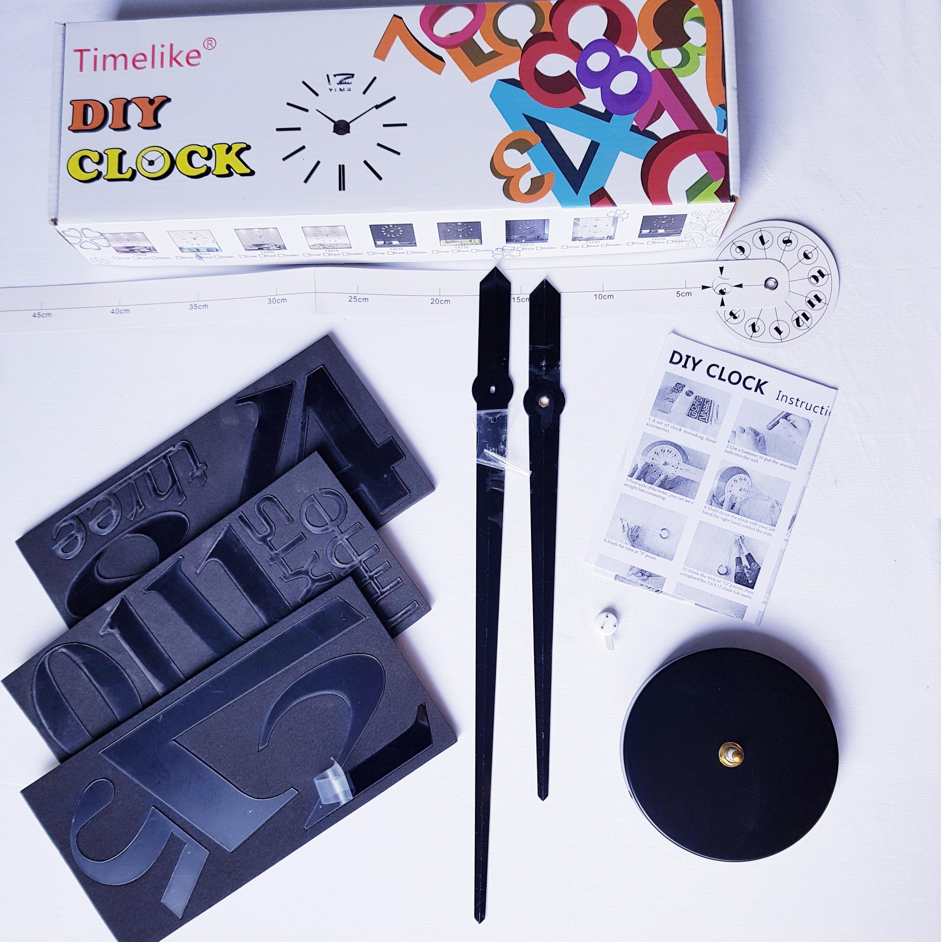 Годинник настінний 3D Timelike Написи 100 см Чорний (1482212) - фото 4 Годинник настінний 3D Timelike Написи 100 см Чорний (1482212) - фото 4