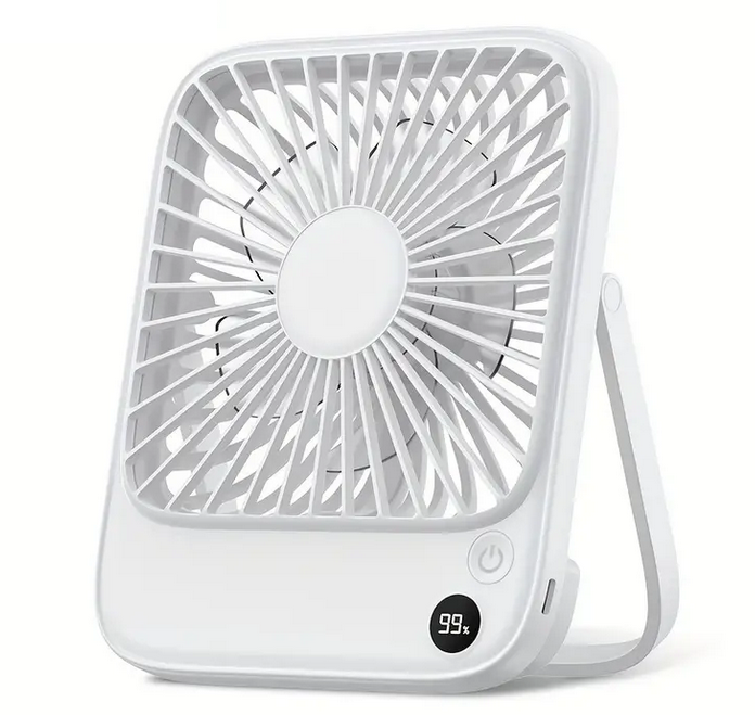 Вентилятор аккумуляторный К65W 4600 мАч 4 скорости Белый