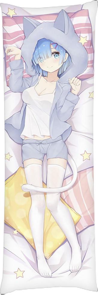 Подушка дакимакура Ram and Rem ReZero 60x180 см (14097767)