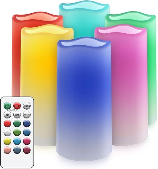 Свечи уличные Salipt LED безопасные водонепроницаемые с функцией таймера и пультом 6 шт. 14 см (9/850)