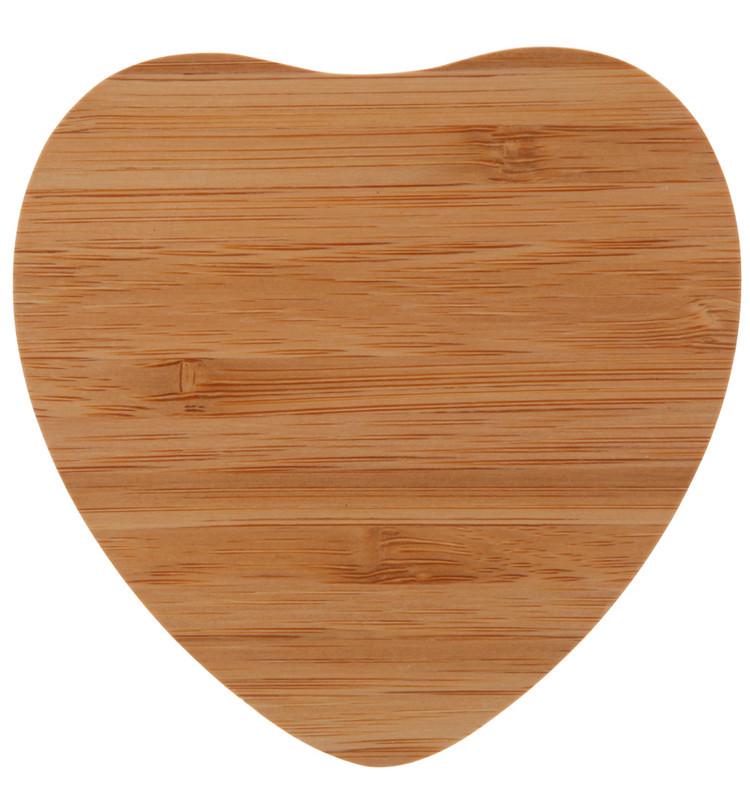Бездротовий зарядний пристрій SUNROZ QI Wooden Wireless Char гer в формі серця 5W Коричневий (SUN1250)