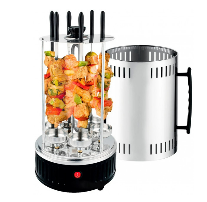 Электрошашлычница вертикальная Rainberg 6 шампуров 3200 Вт - фото 6 Электрошашлычница вертикальная Rainberg 6 шампуров 3200 Вт - фото 6