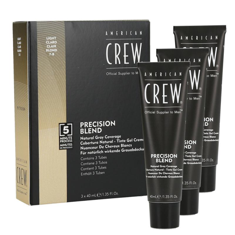 Система маскировки седины American Crew Precision Blend Shades 7-8 3х40 мл