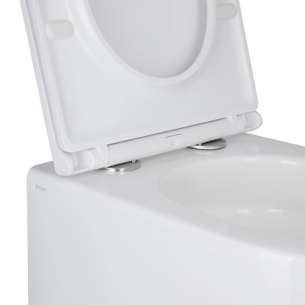 Унитаз подвесной Q-tap Taurus безободковый с сиденьем Soft-close QT2433084EUQW - фото 8