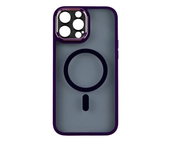 Чехол накладка TPU + PC + Metal Calais with MagSafe для iPhone 15 Pro Max Deep Purple