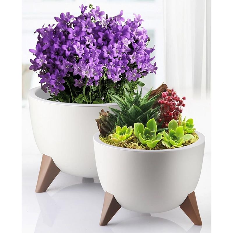 Горшок для цветов Serinova Ufo 10 л 2 шт. Кремовый - фото 4 Горшок для цветов Serinova Ufo 10 л 2 шт. Кремовый - фото 4