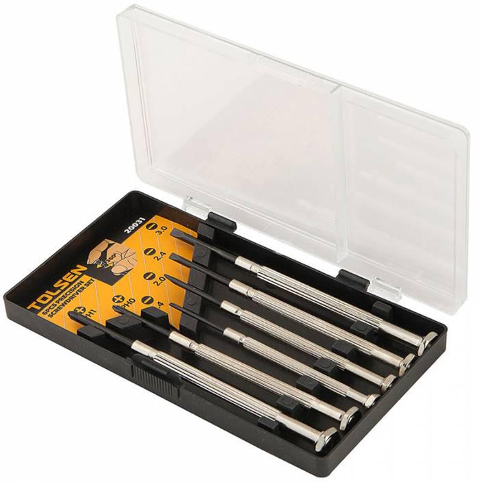 Набір прецизійних міні-викруток Tolsen Tools 6 шт. Набір прецизійних міні-викруток Tolsen Tools 6 шт.