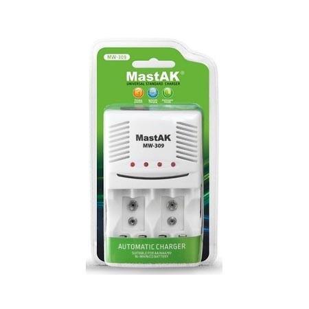 Зарядное устройство для батареек MASTAK MW-309 4xАА/ААА/2 кроны со шнуром 150 мА (2149502793)