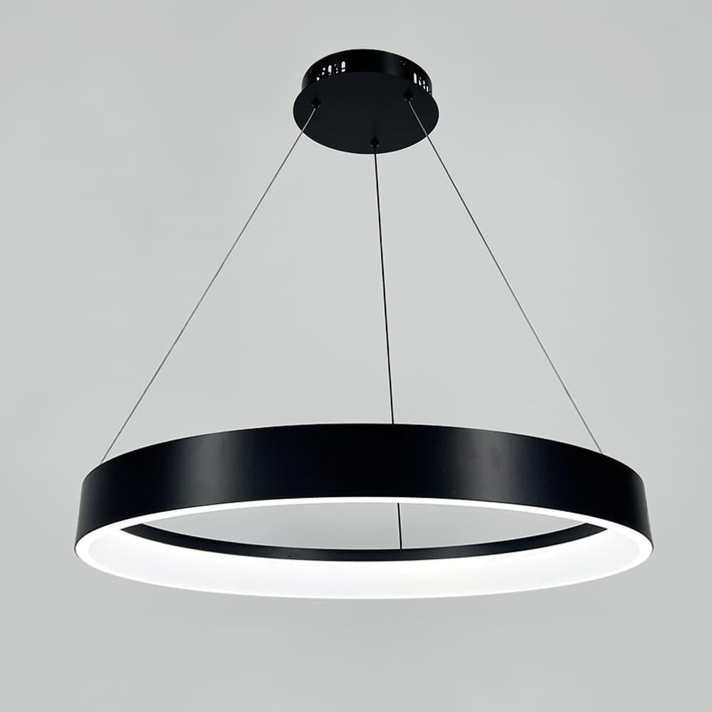 Люстра підвісна кільцева Ø 80 см Чорний (MJ262-800 BK)