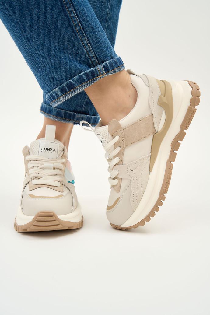 Кроссовки женские LONZA р. 39 Бежевый (178831) - фото 3
