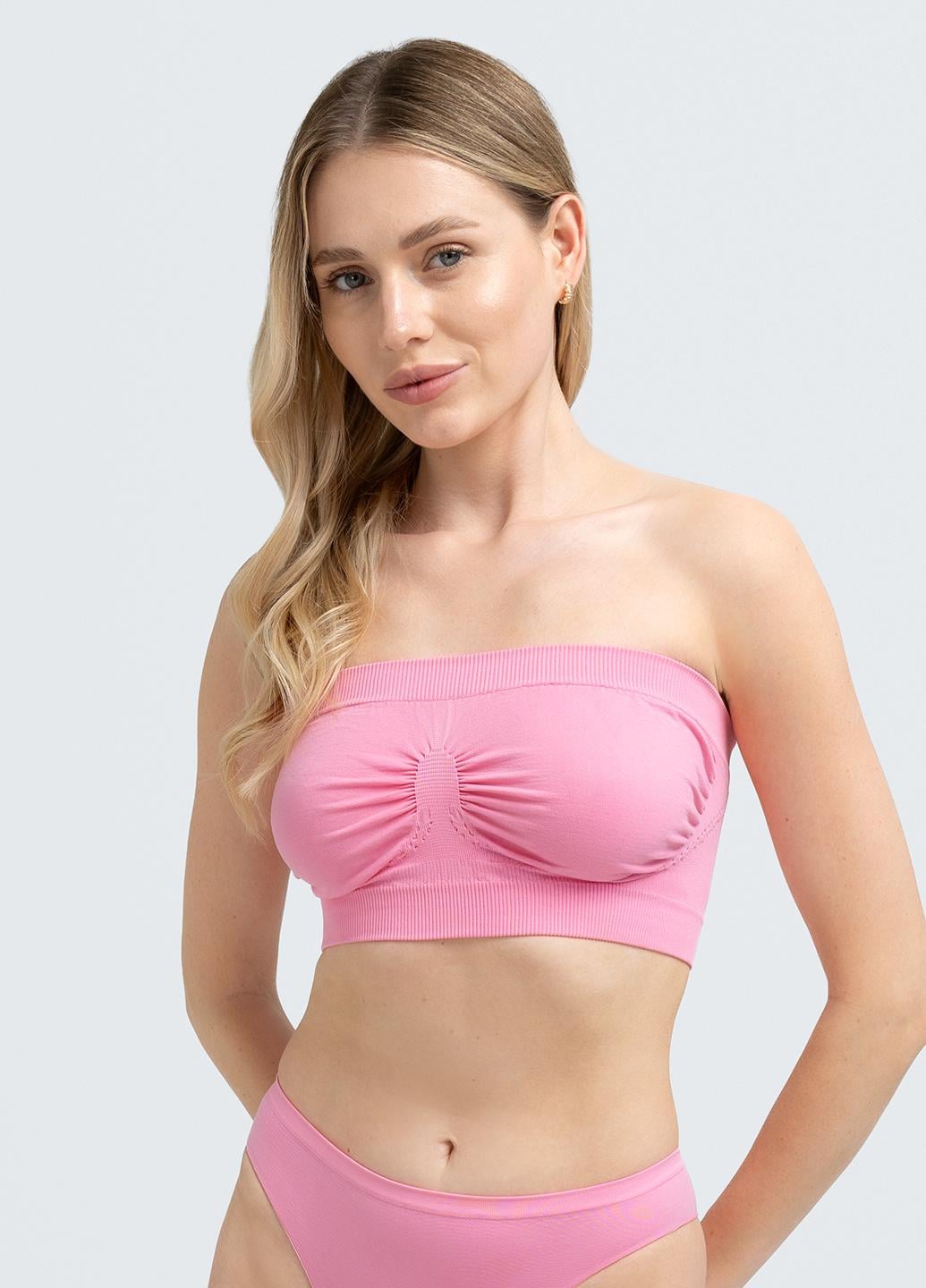 Топ женский бесшовный Giulia BANDO из микрофибры L/XL Pink rosa Pink (34532134)