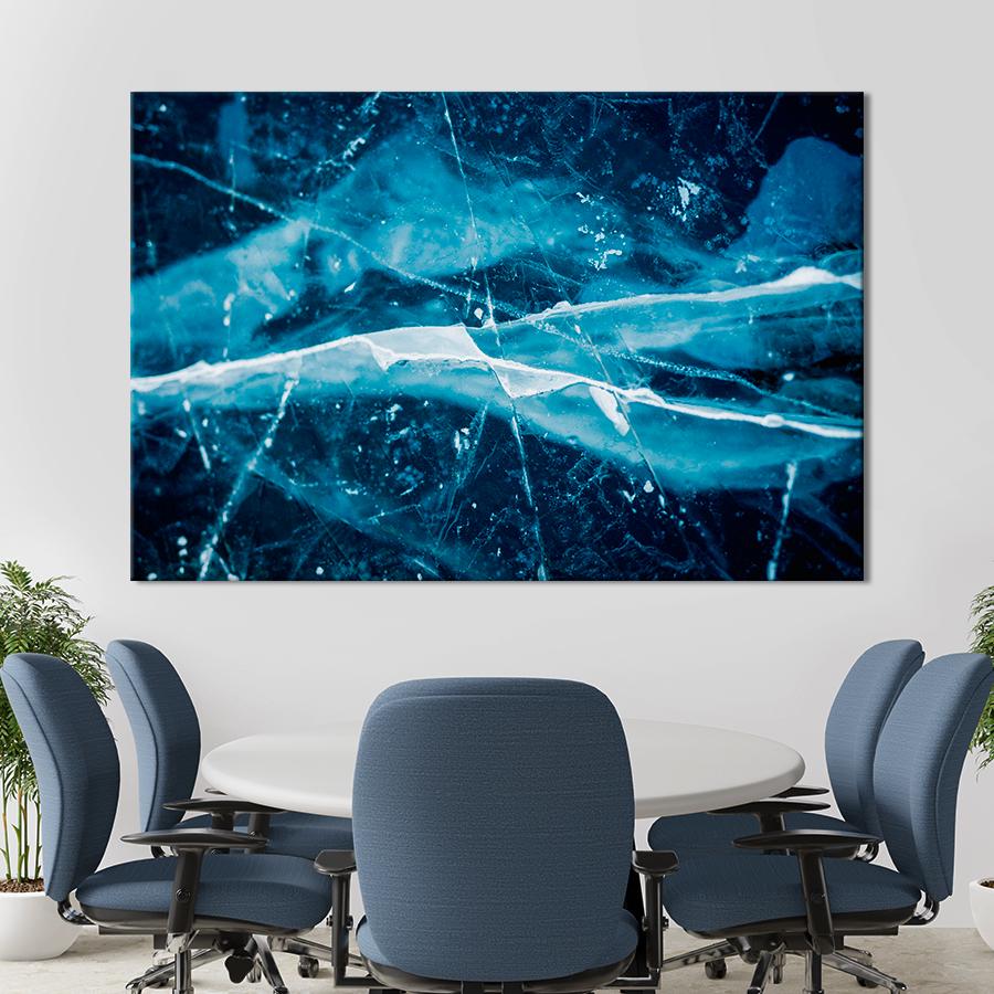 Картина Абстрактные трещины на льду 51x34 см (A958-1)