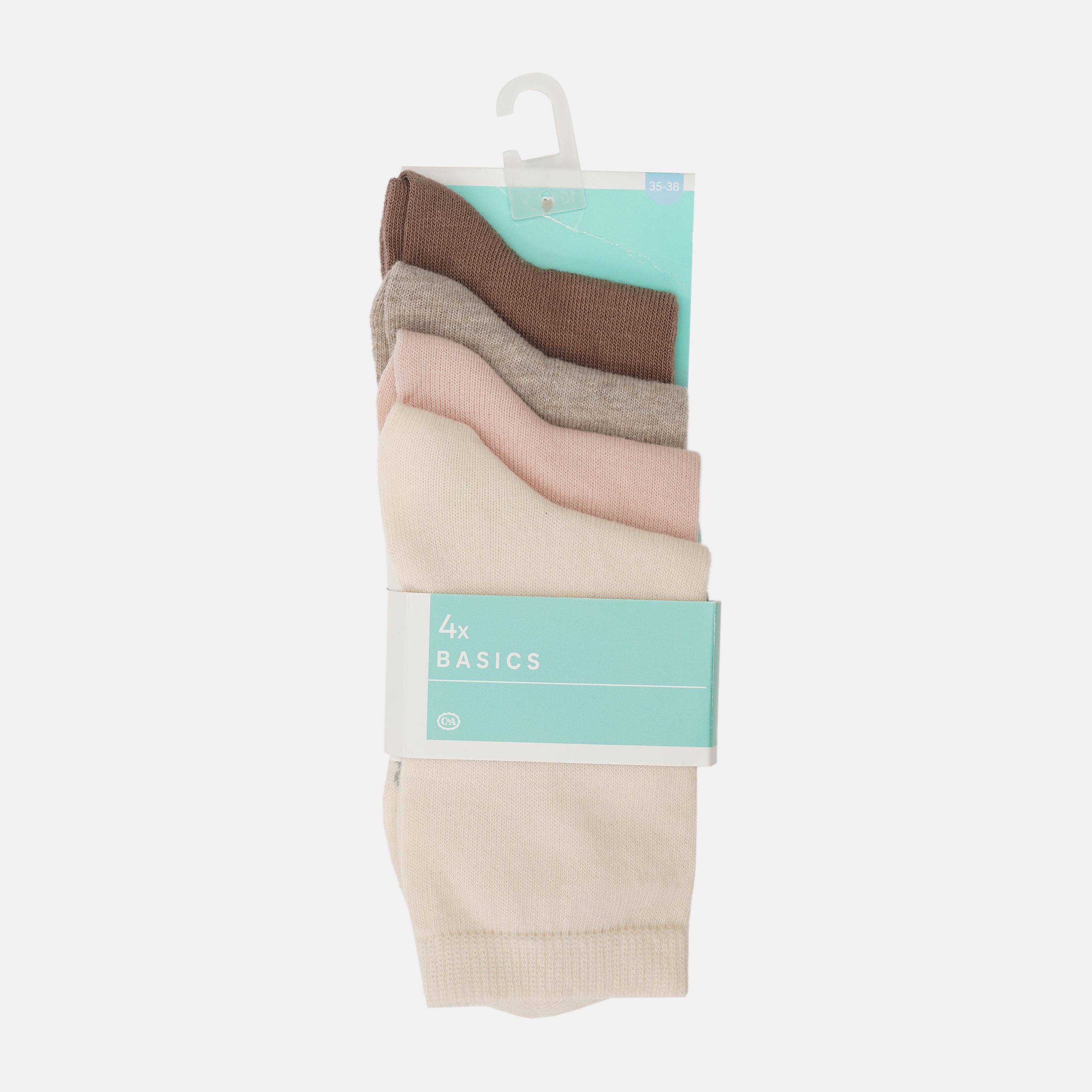 Носки C&A р. 35-38 4 шт. Бежевый (55867164700636)