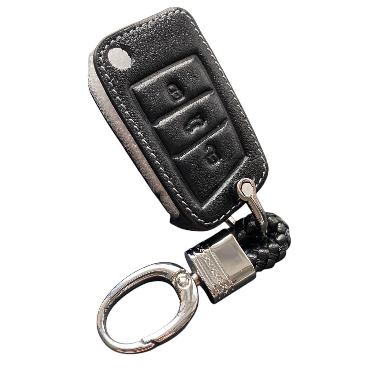 Чехол кожаный для ключа Skoda/Volkswagen/Seat (vw2le)