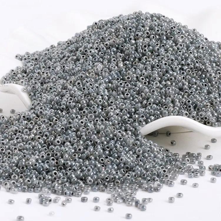 Бисер блестящий 2 мм 50 г Черный никель (БР0002л39)