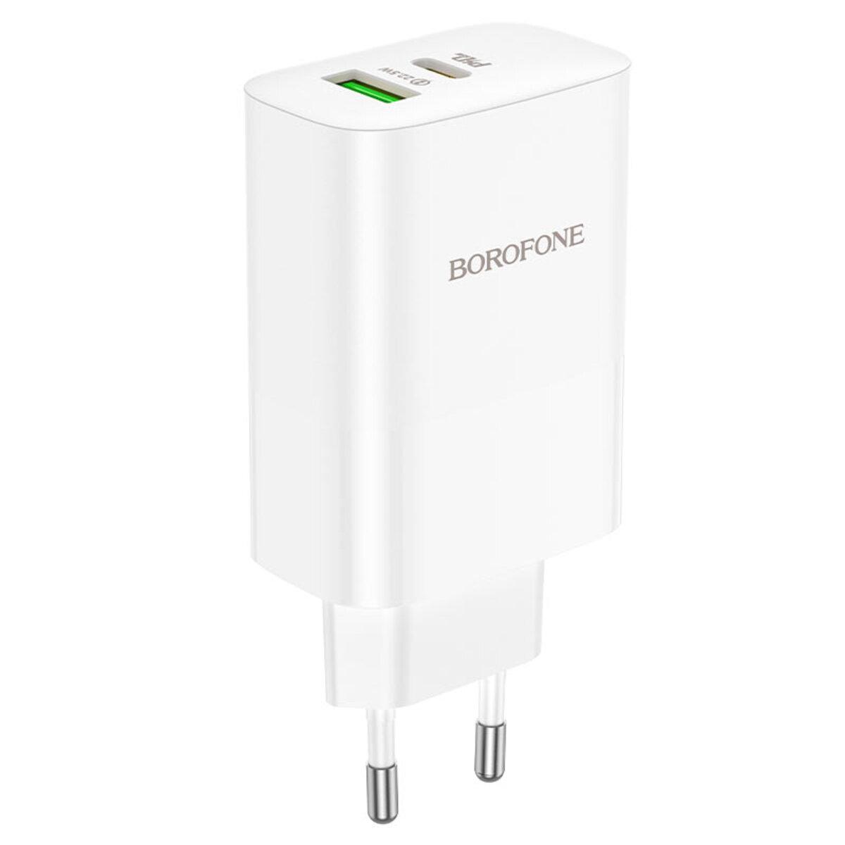 Зарядный адаптер Borofone BN10 Sunlight PD65W с двойным портом 1A1C Белый (612295) Зарядный адаптер Borofone BN10 Sunlight PD65W с двойным портом 1A1C Белый (612295)