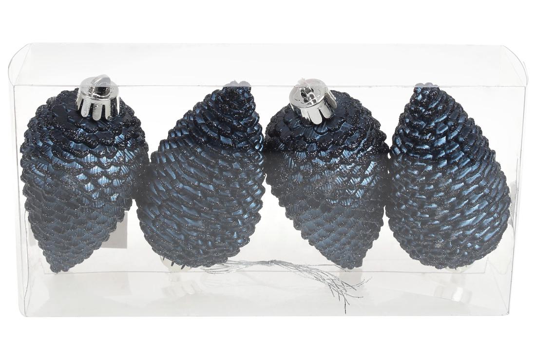 Набор елочных украшений BonaDi Шишки 4 шт. (147-933)