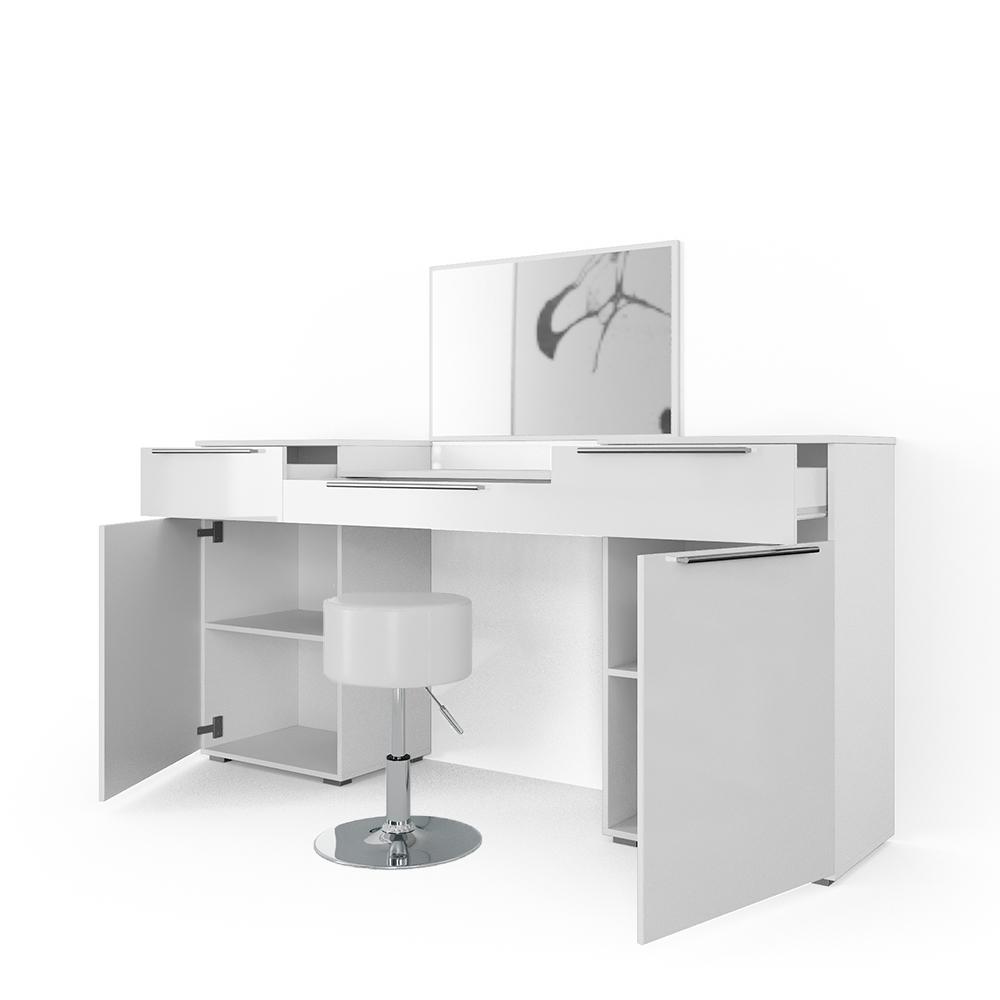 Туалетный столик Vicco Lilli со стулом 190x90 Белый глянец - фото 2 Туалетный столик Vicco Lilli со стулом 190x90 Белый глянец - фото 2