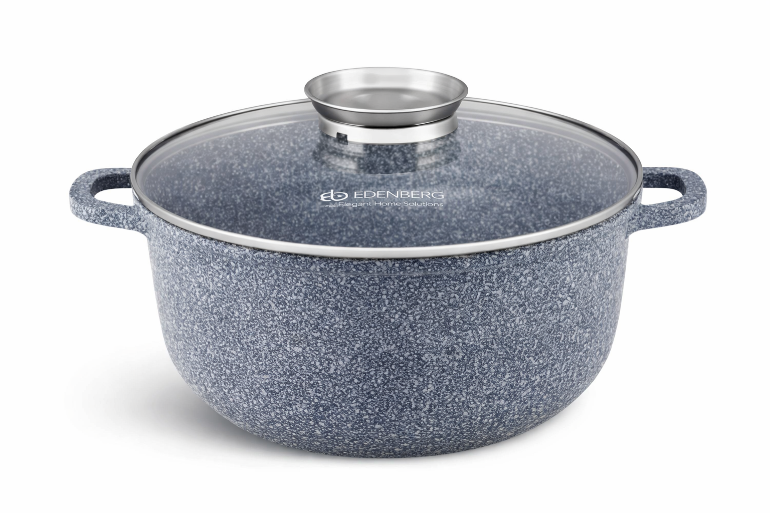 Кастрюля с крышкой Edenberg EB-3976 20 см 2,3 л гранитное покрытие/индукционная из литого алюминия (LO-05924)
