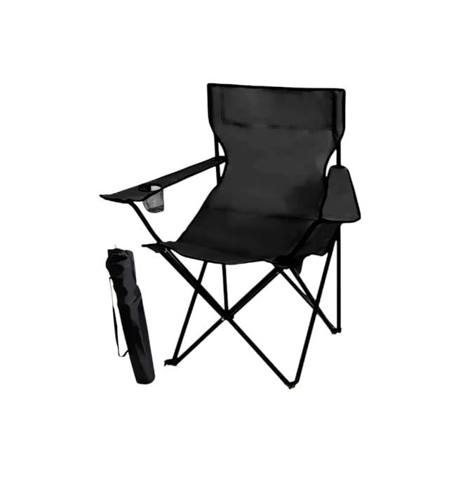Стілець розкладний туристичний для рибалки 80х50 см до 120 кг Чорний