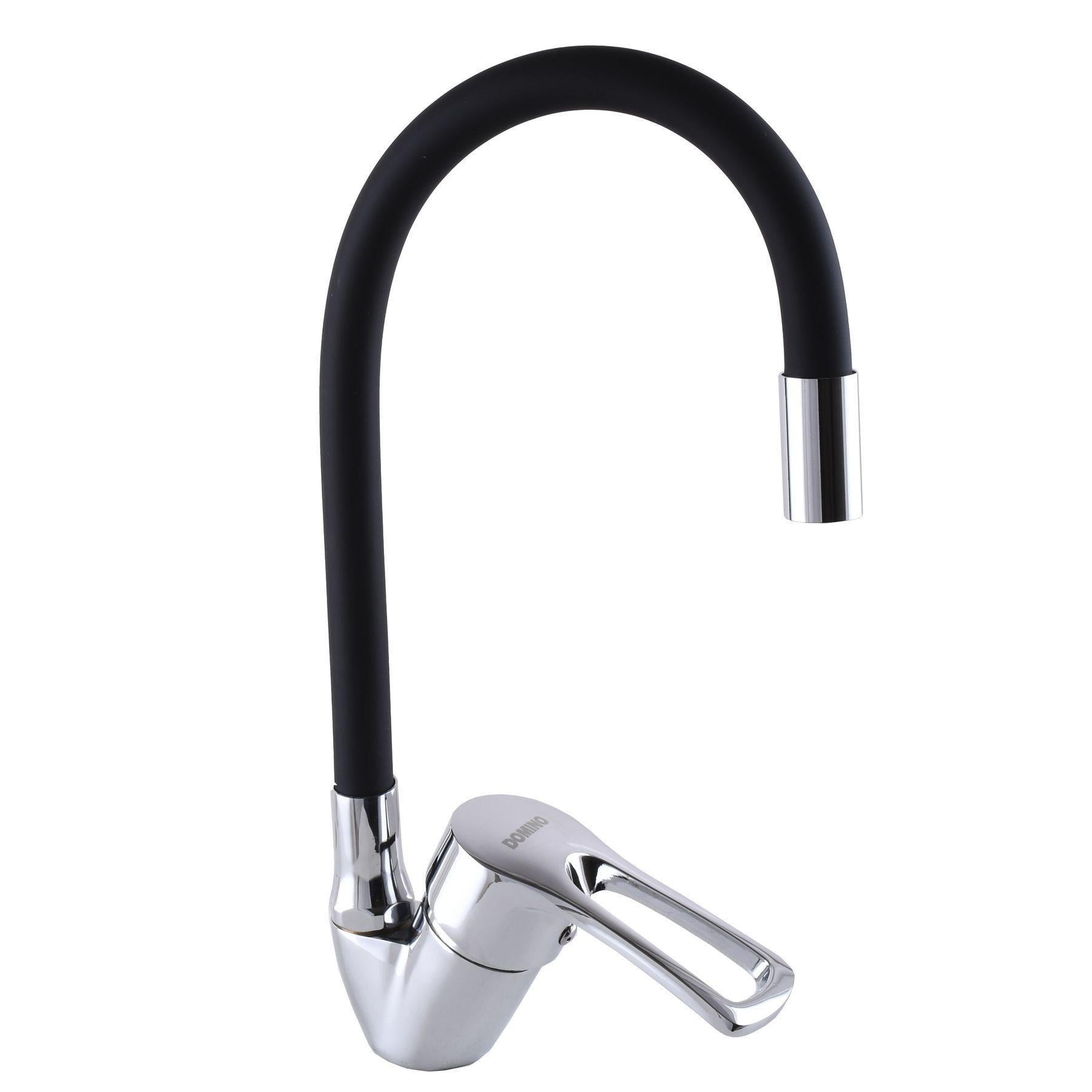 Кран на кухню DOMINO Хром/Черный (20088)
