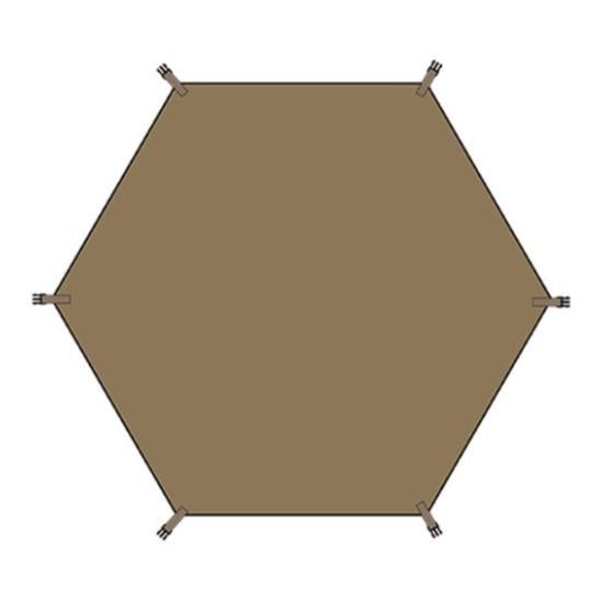 Пол для тента Naturehike CNK230WS014 438x380 см Oxford 210D Brown (6927595794470)