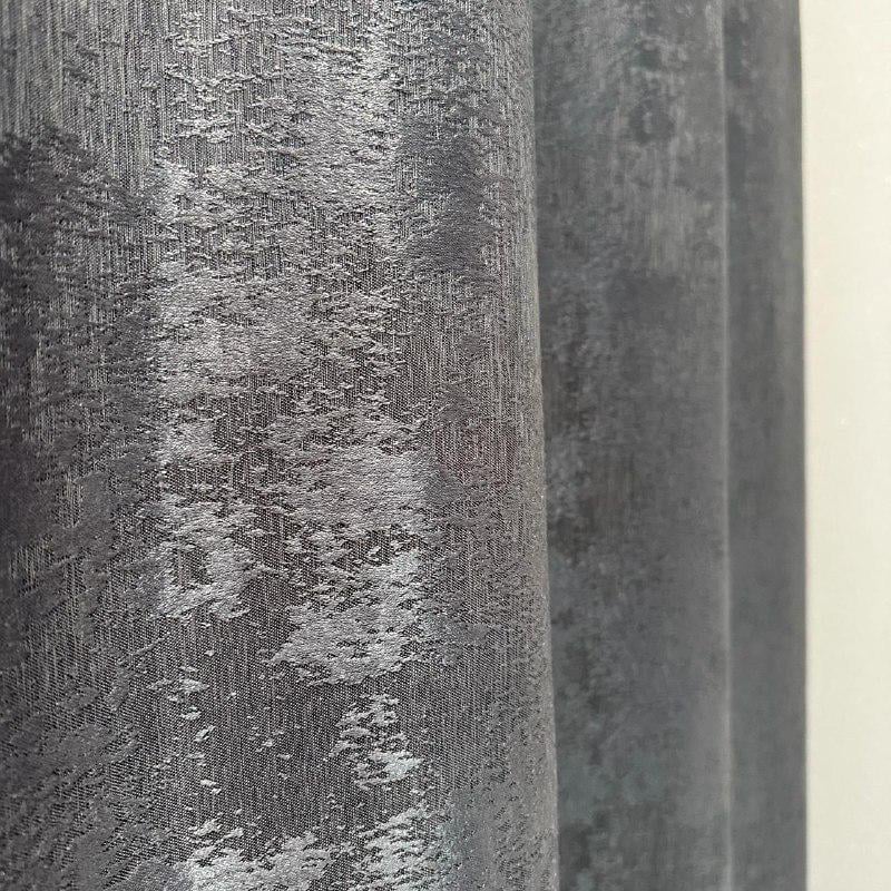 Шторы жаккардовые с мраморным узором среднее затемнение 1,5x2,7 м 2 шт. Графитовый (К1039-33) - фото 4